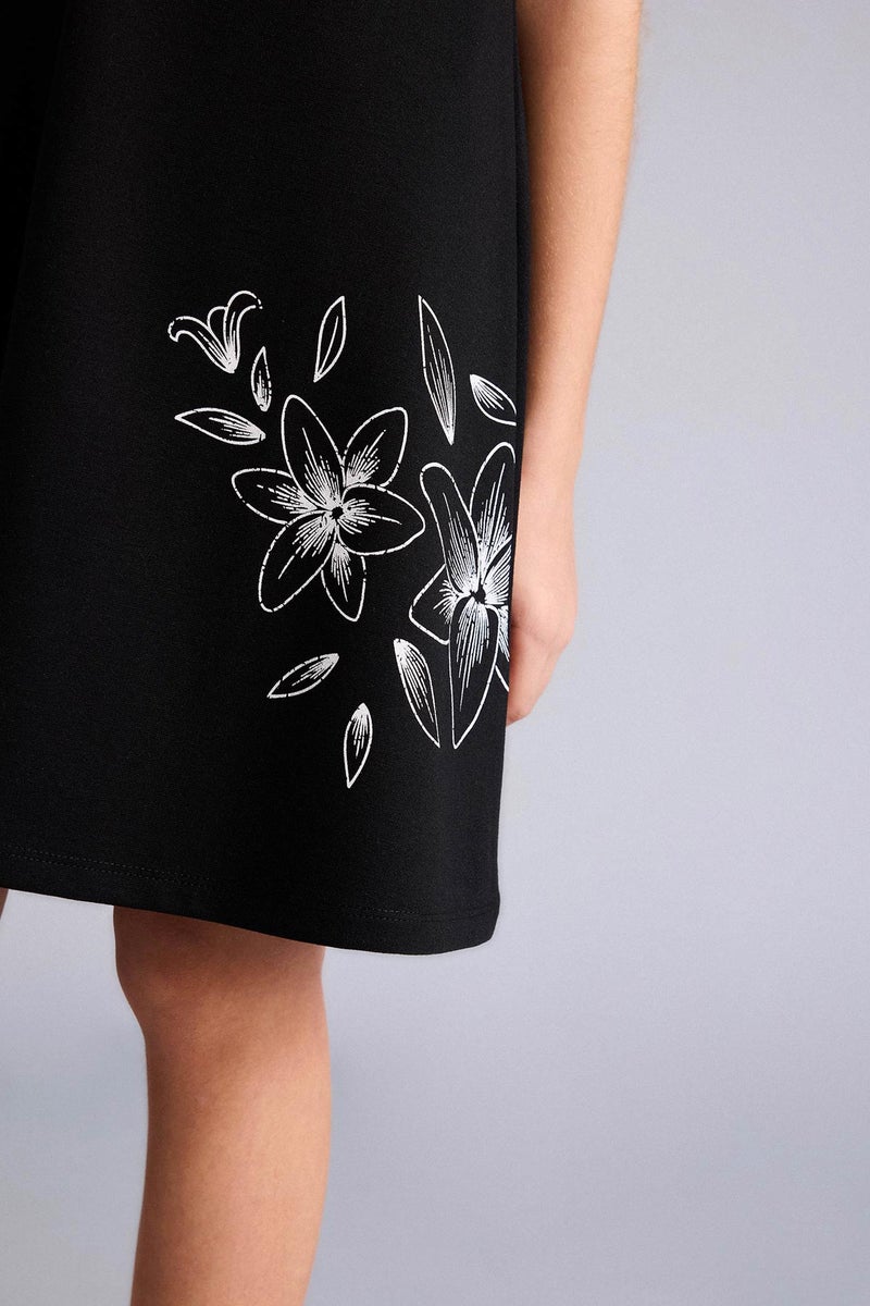 ديفاكتو طقم بناتي فستان وتيشيرت قصة A - قطعتين - Image 4